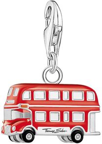 Thomas Sabo Damen Charm-Einhänger "roter LONDON Bus, 2119-007-10", bunt, Silber 925 (Sterlingsilber), Charms