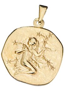 Jobo Damen Sternzeichen-Anhänger "Sternzeichen Jungfrau", Gelbgold 333, gold, Gelbgold 333, Schmuckanhänger, 333 Gold