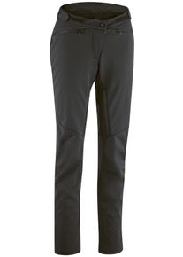 Gonso Damen Fahrradhose "SKARN W 2", schwarz, Gr. 44, 100% Polyester, Hosen, lange Damen Radhose, Softshell-Hose mit Ventilation am Innenbein