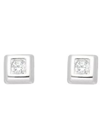 Adelia´s ADELIA ́S Damen Paar Ohrhänger "1 Paar 333 Weißgold Ohrringe / Ohrstecker mit Zirkonia", Damen, Weißgold 333, silber, Weißgold 333, Ohrringe, mit