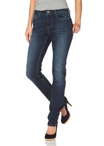 MAC Damen Stretch-Jeans "Angela", blau, casual, Gr. 42, leichte Abriebeffekte, Denim/Jeans, Obermaterial: 98% Baumwolle, 2% Elasthan, Jeans, schmal