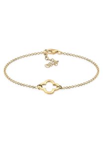 Elli Damen Armband "Kleeblatt Glücksbringer 925 Silber", 16cm, ohne Stein, Silber 925 (Sterlingsilber), gold, Silber 925 (Sterlingsilber), Armbänder