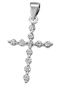 Firetti Damen Ketten-Anhänger "Schmuck Geschenk Silber 925 Halsschmuck Anhänger Kreuz", Silber 925 (Sterlingsilber), 1,20 g, silber, Silber 925