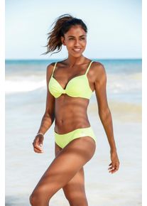 s.Oliver Damen Bügel-Bikini-Top "Spain", grün, Gr. 36, unifarben, Microfaser, Microfaser, Bikini-Oberteile, mit geraffter Mitte