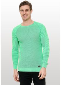 Rusty Neal Herren Strickpullover, grün, casual, Gr. XXXL, unifarben, 50% Polyacryl, 50% Baumwolle, Pullover, mit modernem Rundhalsausschnitt