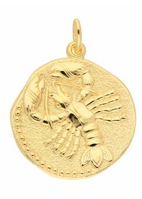Adelia´s ADELIA ́S Damen Ketten-Anhänger "333 Gold Sternzeichen Anhänger Krebs Ø 18,2 mm", Damen, Krebs, Gelbgold 333, gold, Gelbgold 333, Schmuckanhänger,
