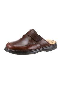 CLASSIC Herren Pantoffel, Gr. 39, braun, Glattleder, Schuhe