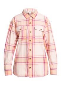Roxy Damen Langarmhemd "Let It Go Flannel", orange, Gr. S, 100% Baumwolle, Hemden