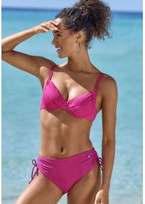 Lascana Damen Bügel-Bikini-Top "Glitter", pink, Gr. 36, Glitzerfäden, Obermaterial: 79% Polyamid, 11% Elasthan, 10% metallisierte Fasern. Futter: 90%
