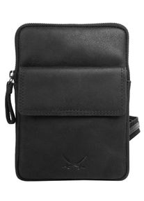 Sansibar Damen Umhängetasche "Sansibar SYLT", schwarz, Leder, unifarben, Taschen, echt Leder