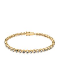 Elli Damen Armband "Tennis Armband mit Kristalle Silber", 18cm,mit Steinen, Silber 925 (Sterlingsilber), gold, Silber 925 (Sterlingsilber), Armbänder