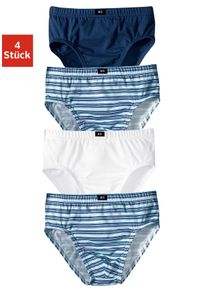 H.I.S. H.I.S Kinder Slip, Gr. 104, blau, Jersey, Obermaterial: 100% Baumwolle, unifarben, gestreift, Unterhosen, cooler uni-Streifen-Mix