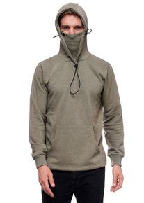 Rusty Neal Herren Kapuzensweatshirt, grün, casual, Gr. XL, meliert, 70% Baumwolle, 30% Polyester, Sweatshirts, mit intregrierter Mund-Nasen-Bedeckung