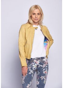 Maze Damen Lederjacke "420-20-04", gelb, Gr. XL, Obermaterial: 100% Leder, Lammnappa / Futter: 100% Polyester / Ärmelfutter: 100% Polyester, Jacken