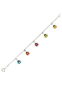 Jobo Damen Armband "Marienkäfer", Silber 925 (Sterlingsilber), silber, Silber 925 (Sterlingsilber), Armbänder, 925 Silber 16 cm