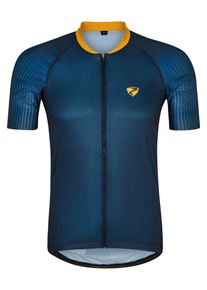 Ziener Herren Radtrikot "NELOS", blau, Gr. 54, Obermaterial: 1. 100% Polyester; 2. 90% Polyester, 10% Elasthan, Trikots