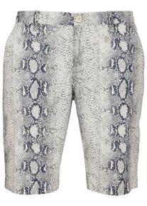 Urban Classics Herren Stoffhose "Urban Classics Herren AOP Stretch Shorts", weiß, Gr. 32, animal-print, 98% Baumwolle, 2% Elasthan, Hosen