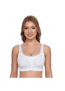 SuSa Damen Sport-BH, Gr. 70, grau, Microtouch, Obermaterial: 47% Polyester, 42% Polyamid, 11% Elasthan, unifarben mit Farbeinsatz, sportlich, BHs,