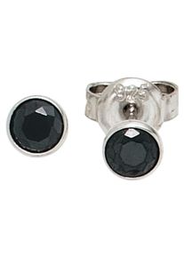 Jobo Damen Paar Ohrstecker, Silber 925 (Sterlingsilber), silber, Silber 925 (Sterlingsilber), Ohrringe, rund 925 Silber mit Zirkonia