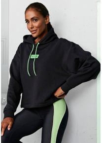 active by Lascana LASCANA ACTIVE Damen Hoodie, schwarz, sportlich, Gr. XS, unifarben, Sweatware, Obermaterial: 60% Baumwolle, 40% Polyester, Sweatshirts,
