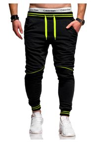 behype Herren Sweathose "STRIPE", schwarz, Gr. S, 100% Baumwolle, Hosen, mit Kontrast-Akzenten