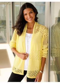 Classic Basics Damen Strickjacke, gelb, Gr. 52, unifarben, 100% Polyacryl, Strickjacken