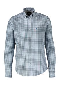Lerros Herren Langarmhemd "Lerros Langarmhemd, kariert", blau, Gr. 6XL, 100% Baumwolle, Hemden