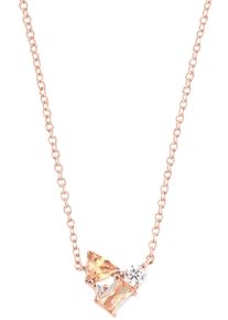 s.Oliver Damen Kette mit Anhänger "2036873", Silber 925 (Sterlingsilber), L: 45cm, orange, Silber 925 (Sterlingsilber), Halsketten, mit Zirkonia
