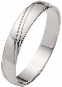 Firetti Trauring "Schmuck Geschenk Gold 375 Hochzeit Ehering "LIEBE"", 17,5, ohne Brillant, Weißgold 375, 4mm, weiß, Weißgold 375, Fingerringe, Made