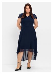 sheego Damen Abendkleid "Große Größen", blau, feminin, Gr. 54, unifarben, Obermaterial: 100% Polyester;Futter: 100% Polyester, Kleider, mit