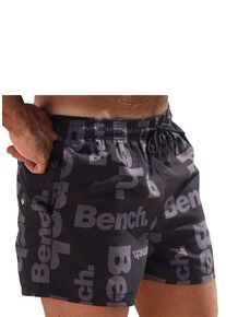 Bench. Herren Badeshorts, schwarz, Gr. S, bedruckt, Microfaser, Polyester, Badehosen, kurze oder lange Form