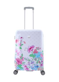 ELLE Koffer "Flower", weiß, Polyester, Koffer, ABS/PC