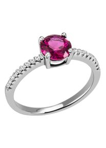 Firetti Damen Fingerring "Schmuck Geschenk Silber 925 Silberring Ring Rubin-Optik glitzernd", 58, Silber 925 (Sterlingsilber), 2,1mm, rot, Silber 925