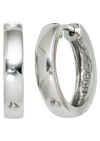 Jobo Damen Paar Creolen, Silber 925 (Sterlingsilber), silber, Silber 925 (Sterlingsilber), Ohrringe, rund 925 Silber
