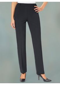 Classic Basics Damen Bügelfaltenhose, schwarz, Gr. 24, unifarben, 100% Polyester, Hosen