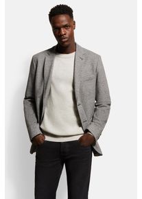 Bugatti Herren Sakko, schwarz, casual, Gr. 48, meliert, 59% Polyester, 40% Baumwolle, 1% Elasthan, Sakkos, mit Reverskragen