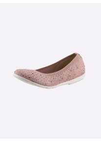 Caprice Damen Ballerina, Gr. 41, rosa, Textil, sportlich, Schuhe