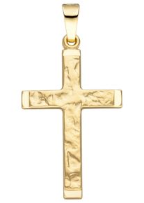 Jobo Damen Kreuz-Anhänger "Anhänger Kreuz", Gelbgold 585, gelb, Gelbgold 585, Schmuckanhänger, 585 Gold
