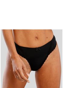 s.Oliver Damen String "Camille", Gr. 36, schwarz, Microtouch, Obermaterial: 85% Polyamid, 15% Elasthan, Unterhosen, mit feiner Spitzenborte