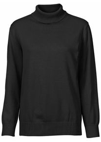 Casual Looks Damen Rollkragenpullover "Pullover", schwarz, Gr. 38, unifarben, 100% Baumwolle, Pullover