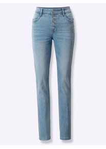 Heine Damen Bequeme Jeans, blau, Gr. 44, unifarben, 98% Baumwolle, 2% Elasthan, Jeans