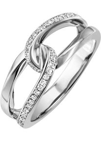 Firetti Damen Fingerring "Schmuck Geschenk Silber 925 Silberring Ring verschlungen", 58, Silber 925 (Sterlingsilber), 3mm, silber, Silber 925