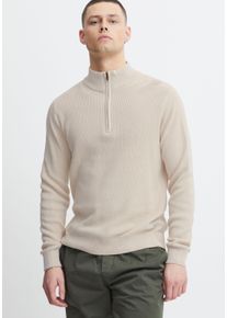 Blend Herren Stehkragenpullover "BL Pullover BHCodford half-zipp", beige, modisch, Gr. M, unifarben, Strick, Obermaterial: 100% Baumwolle, Pullover