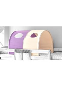 Betttunnel Ticaa, B:89cm H:75cm L:100cm, lila, Baumwolle, Spieltunnel