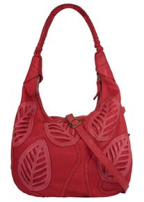 Samantha Look Damen Shopper, rot, Leder, unifarben, Taschen, echt Leder, Made in Italy