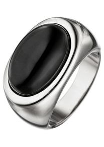 Jobo Damen Silberring, 50, Silber 925 (Sterlingsilber), silber, Silber 925 (Sterlingsilber), Fingerringe, 925 Silber mit Onyx