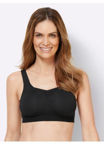 wäschepur WÄSCHEPUR Damen Bügelloser BH, Gr. 95, schwarz, 76% Baumwolle, 17% Polyamid, 7% Elasthan, BHs