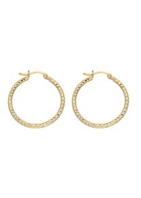 Vivance Damen Paar Creolen "Diamantierte Creolen", Gelbgold 375, gelb, Gelbgold 375, Ohrringe, diamantiert
