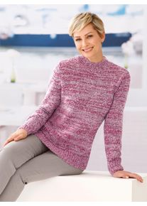 Classic Basics Damen Stehkragenpullover "Pullover", lila, Gr. 40, meliert, unifarben, 91% Polyacryl, 9% Polyester, Pullover