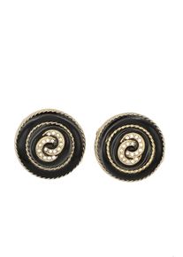 Damen Paar Ohrclips "Stuttgart", gold, Collezione Alessandro, Messing, Ohrringe